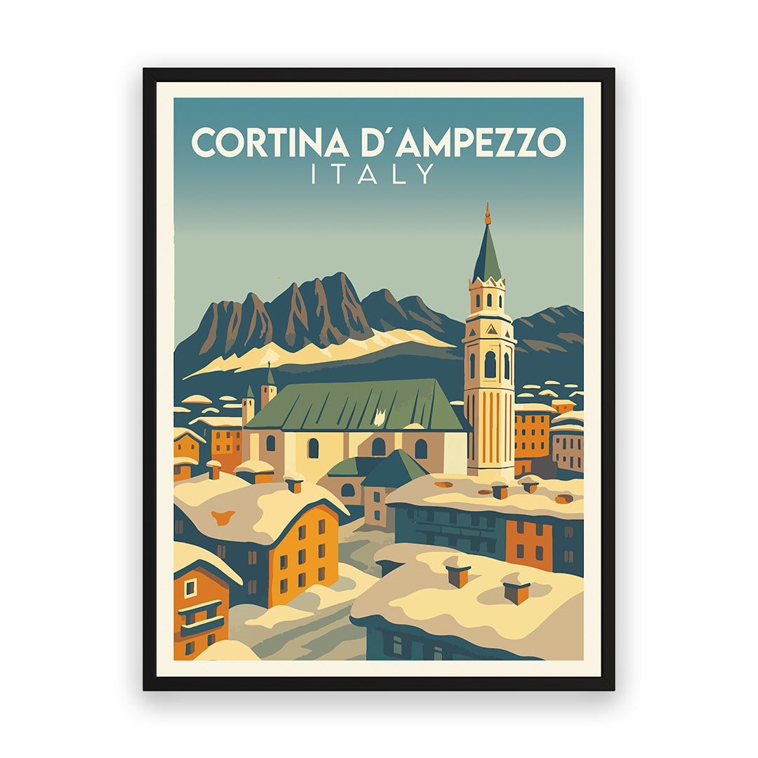 Cortina D'Ampezzo Italien Kunstdruck