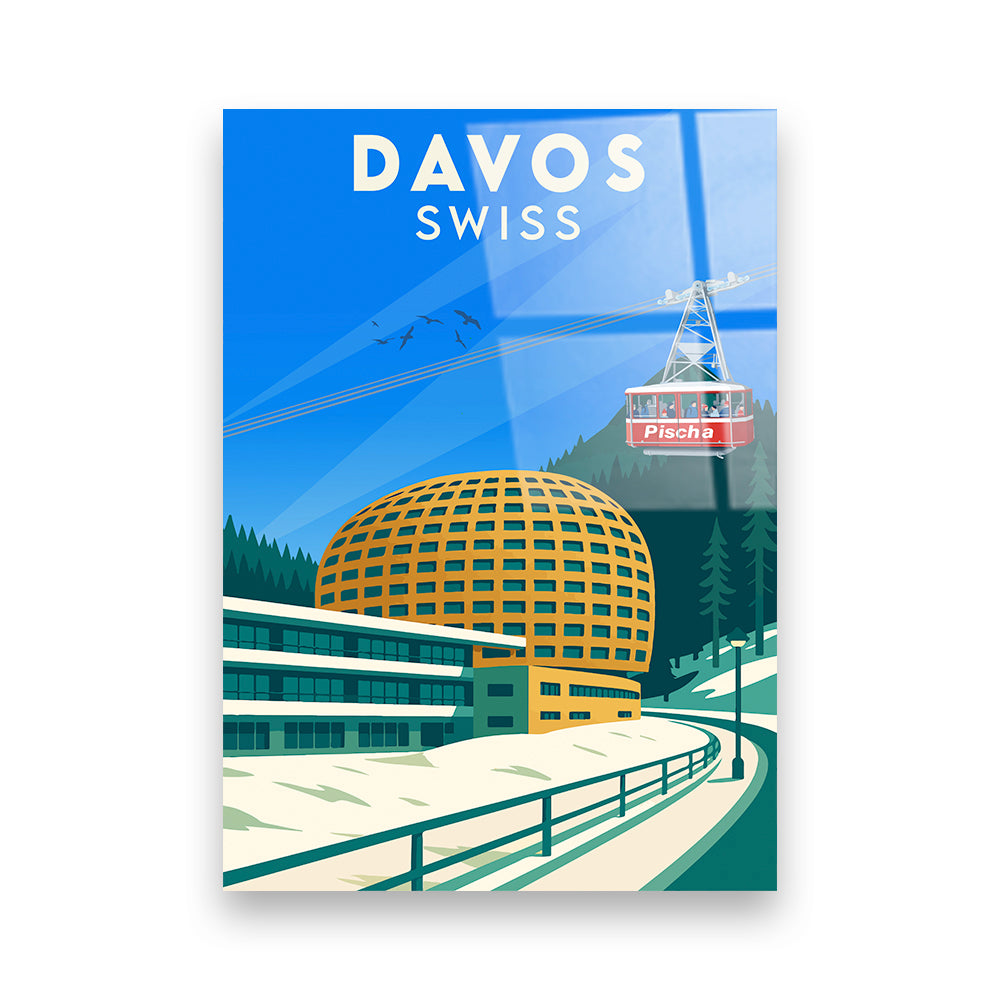 Davos, Switzerland, acrylic print