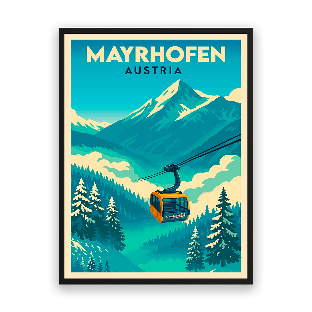 Mayrhofen Österreich Kunstdruck