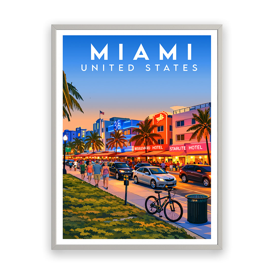 Miami Amerika Kunstdruck