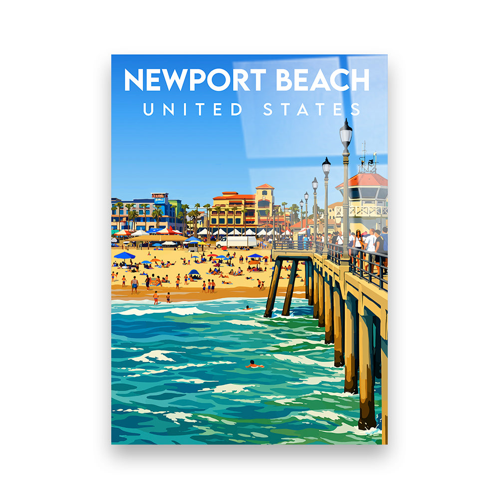 Newport Beach Amerika Acryldruck