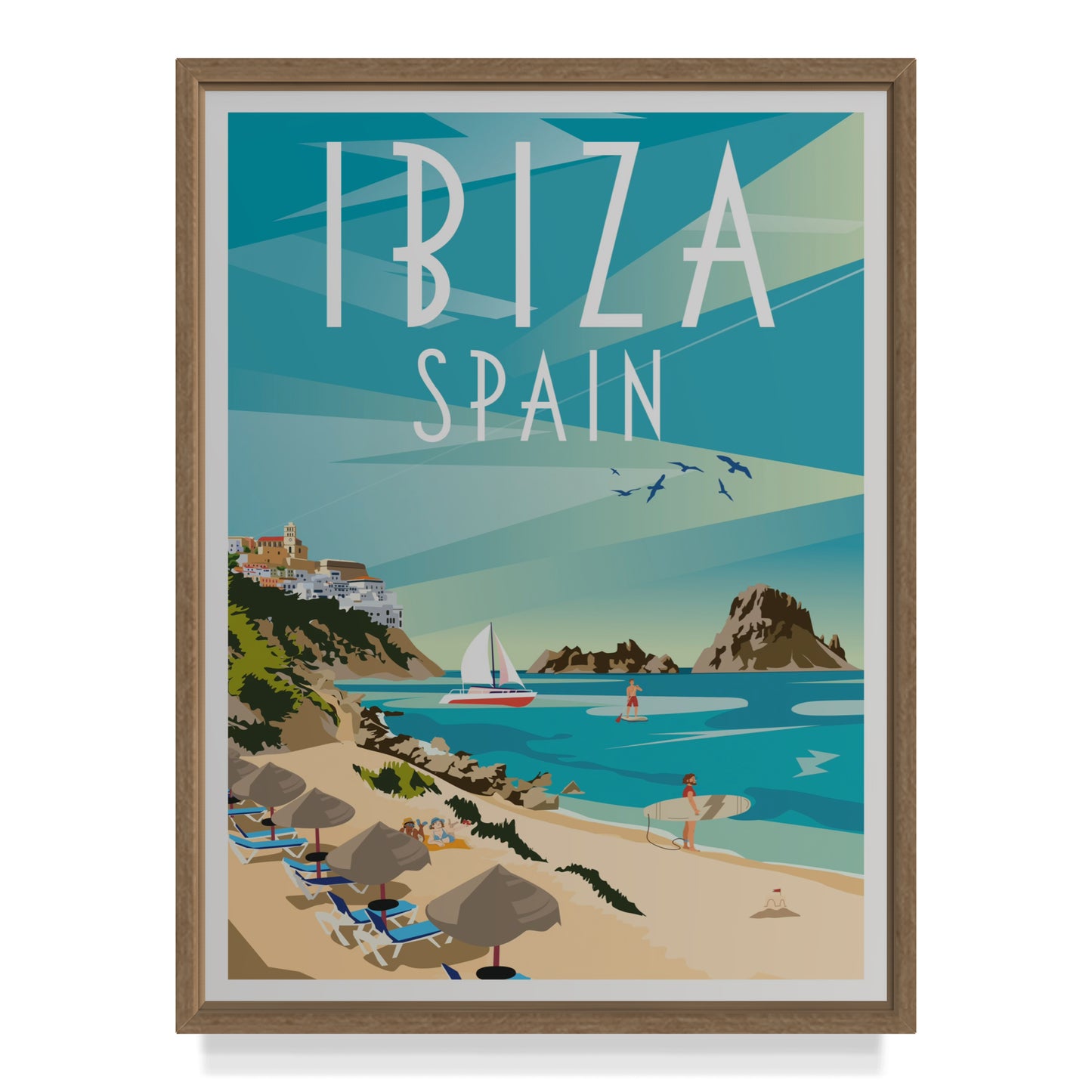 Ibiza Spanien Kunstdruck