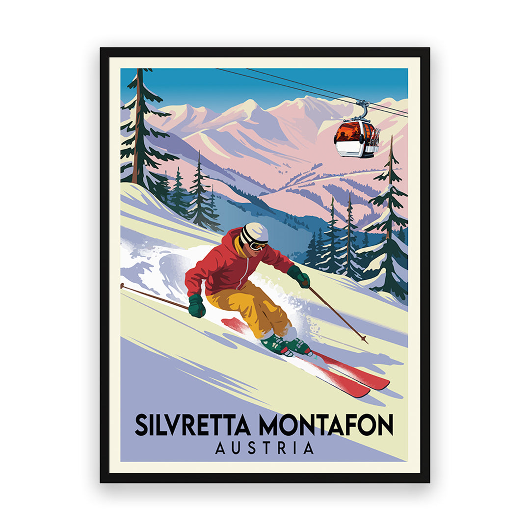 Silvretta Montafon Austria Stampa artistica