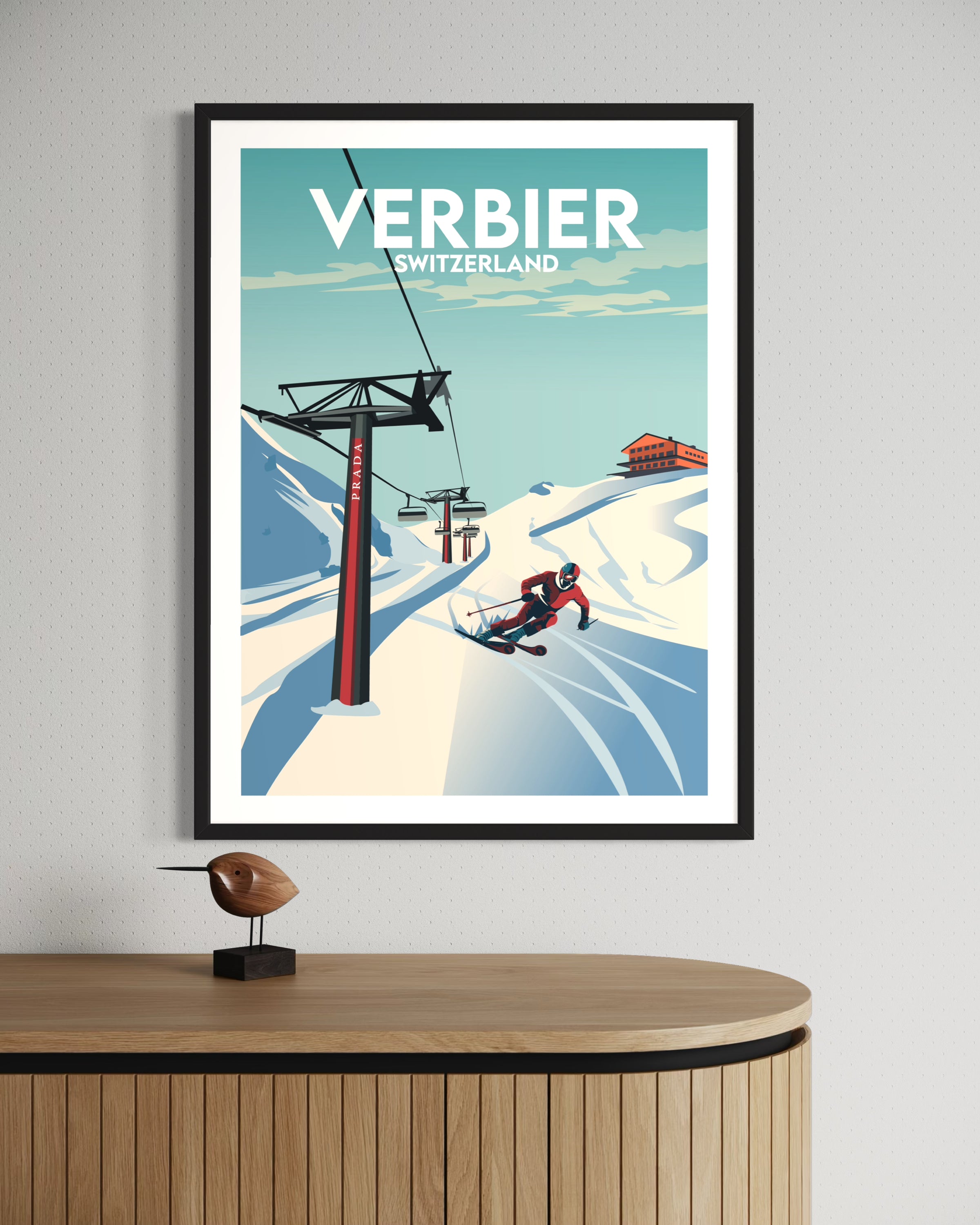Verbier Schweiz Kunstdruck