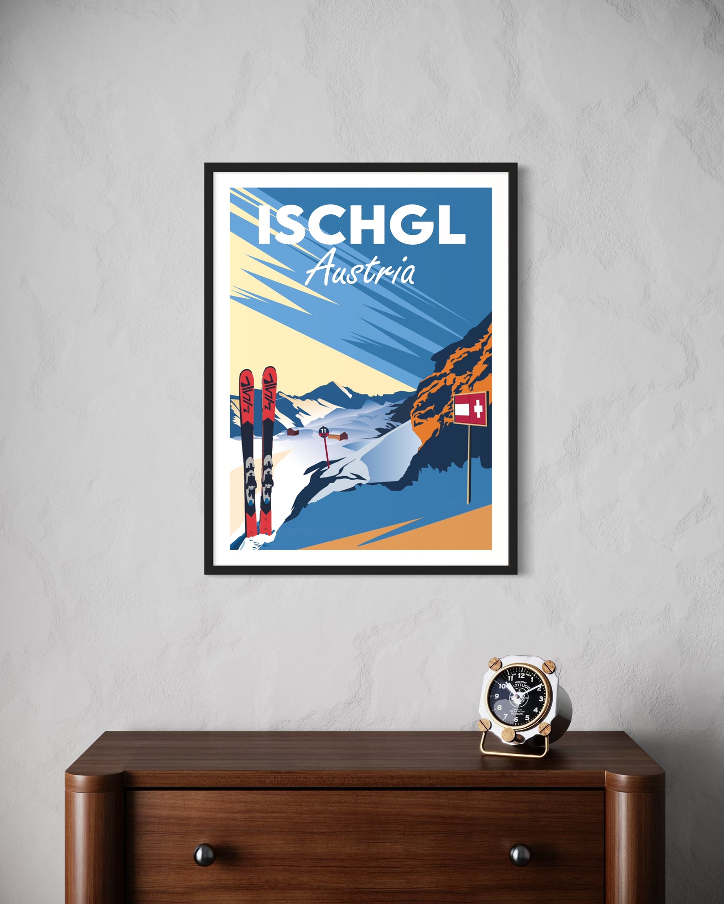 Ischgl Österreich Kunstdruck