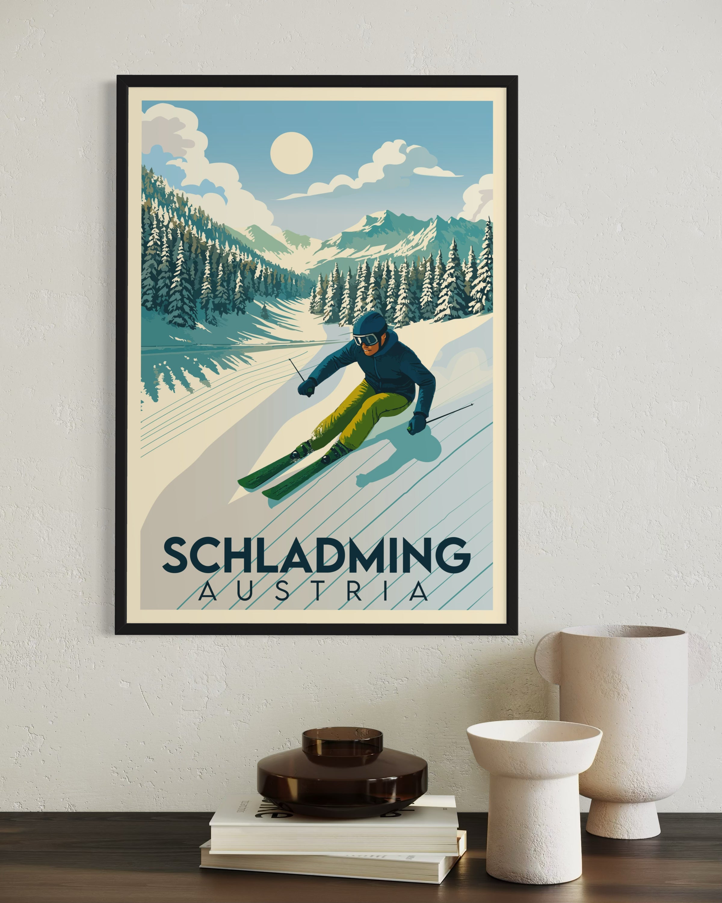 Schladming, Austria, stampa d'arte