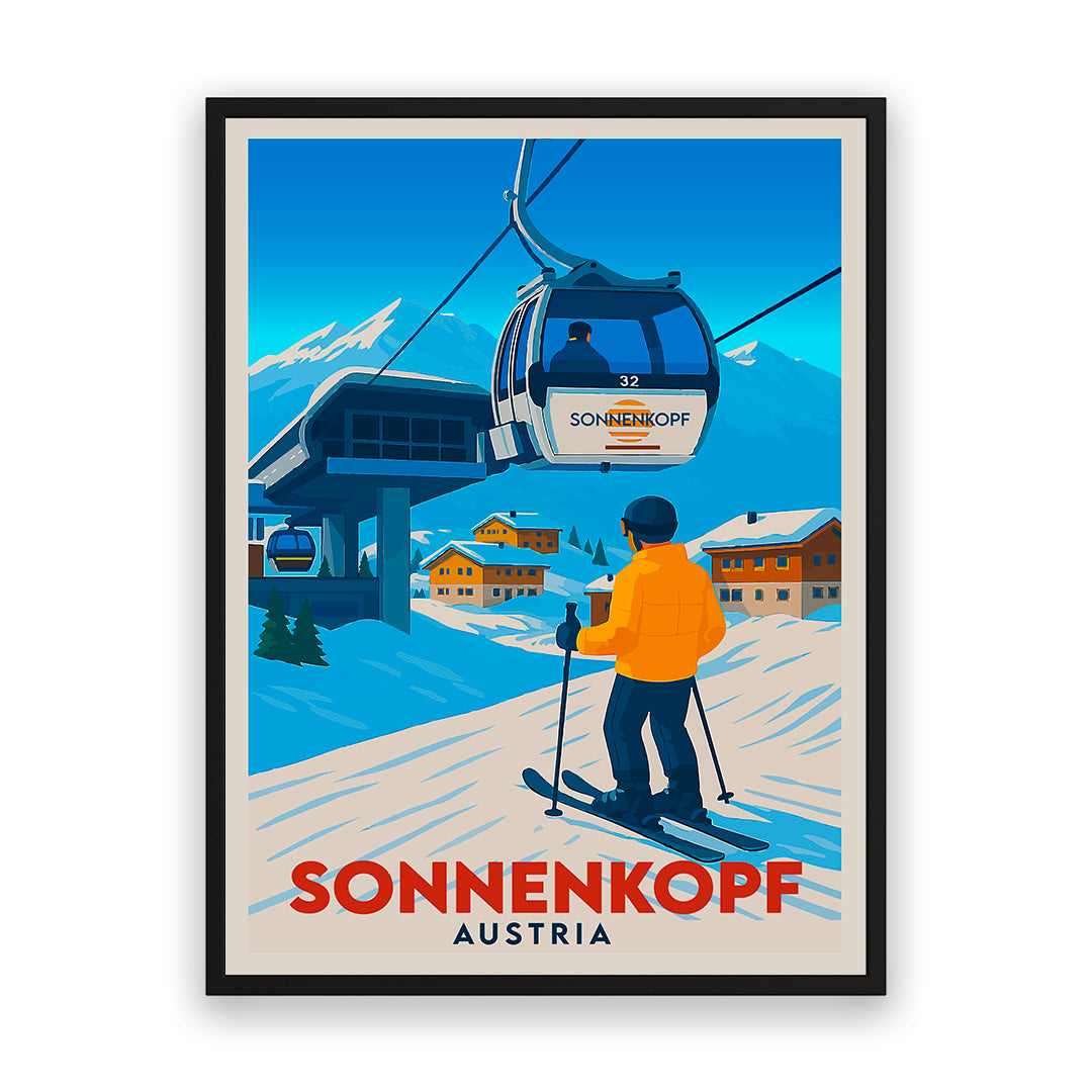 Sonnenkopf Österreich Kunstdruck