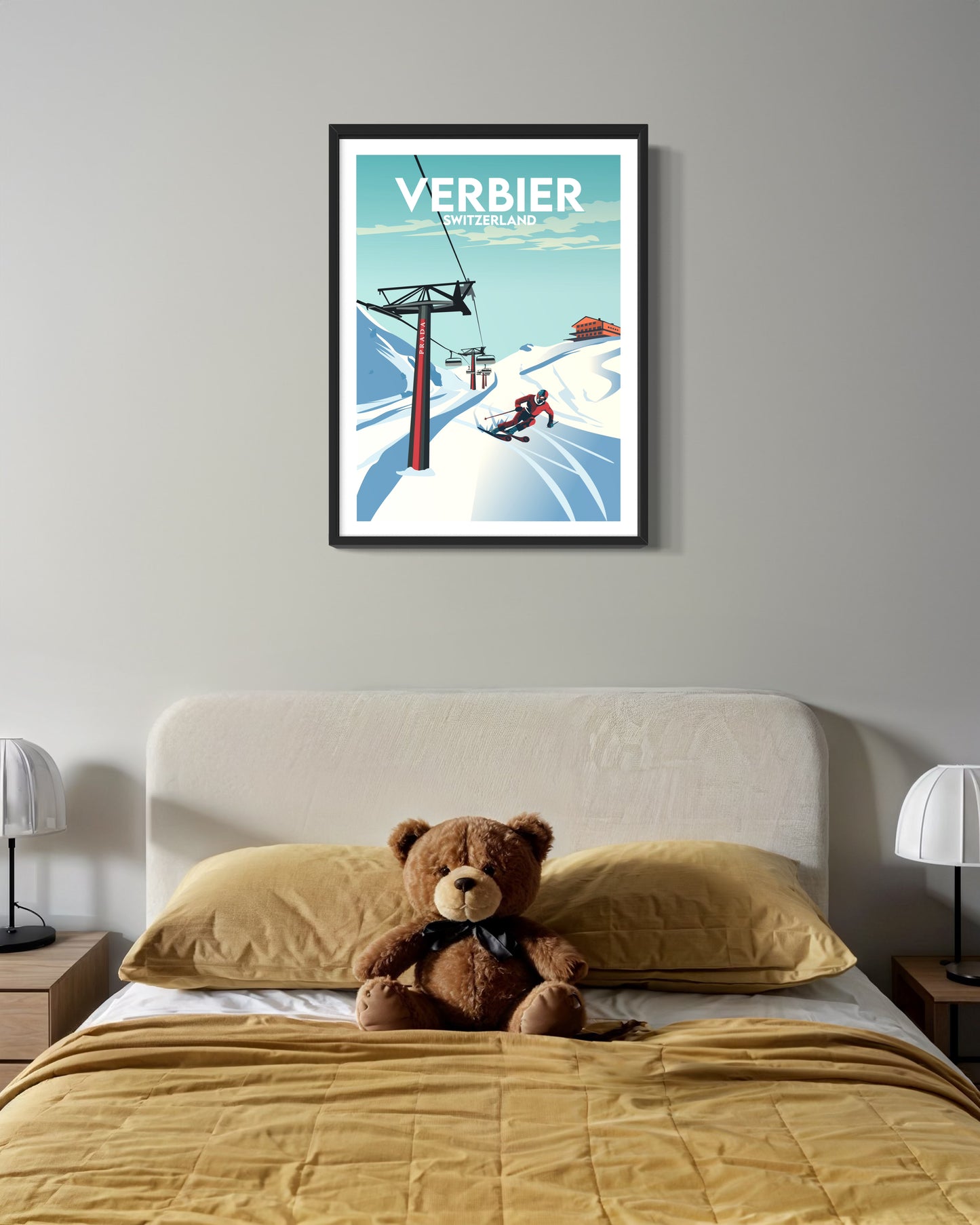 Verbier Schweiz Kunstdruck