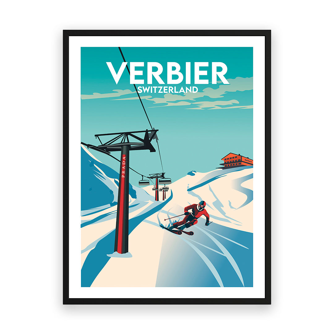 Verbier Schweiz Kunstdruck