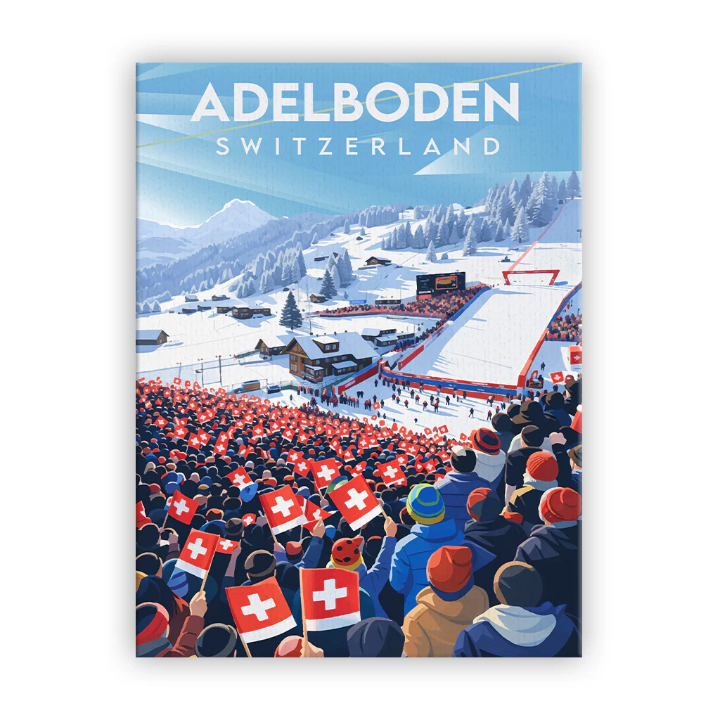 Adelboden Leinwand ohne Rahmen