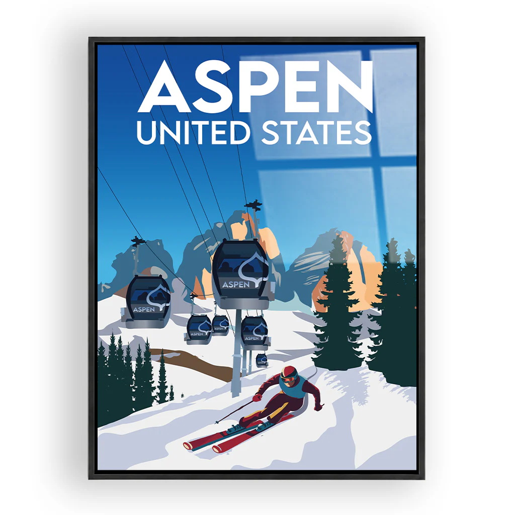 aspen Acryl Rahmen Schwarz