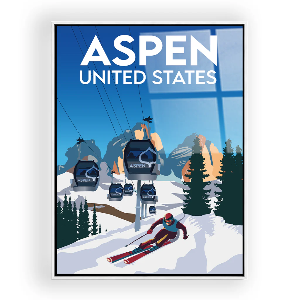 aspen Acryl Rahmen Weiss