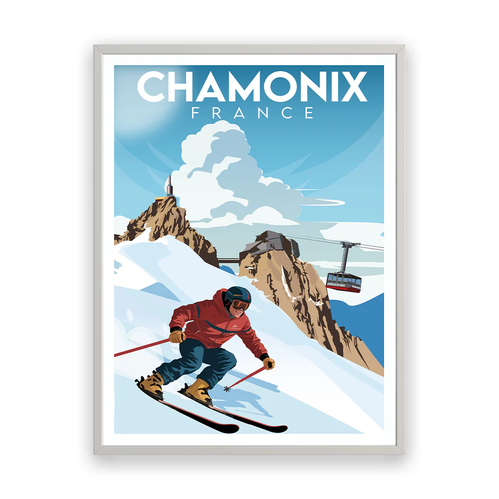 chamonix poster_rahmen_weiss