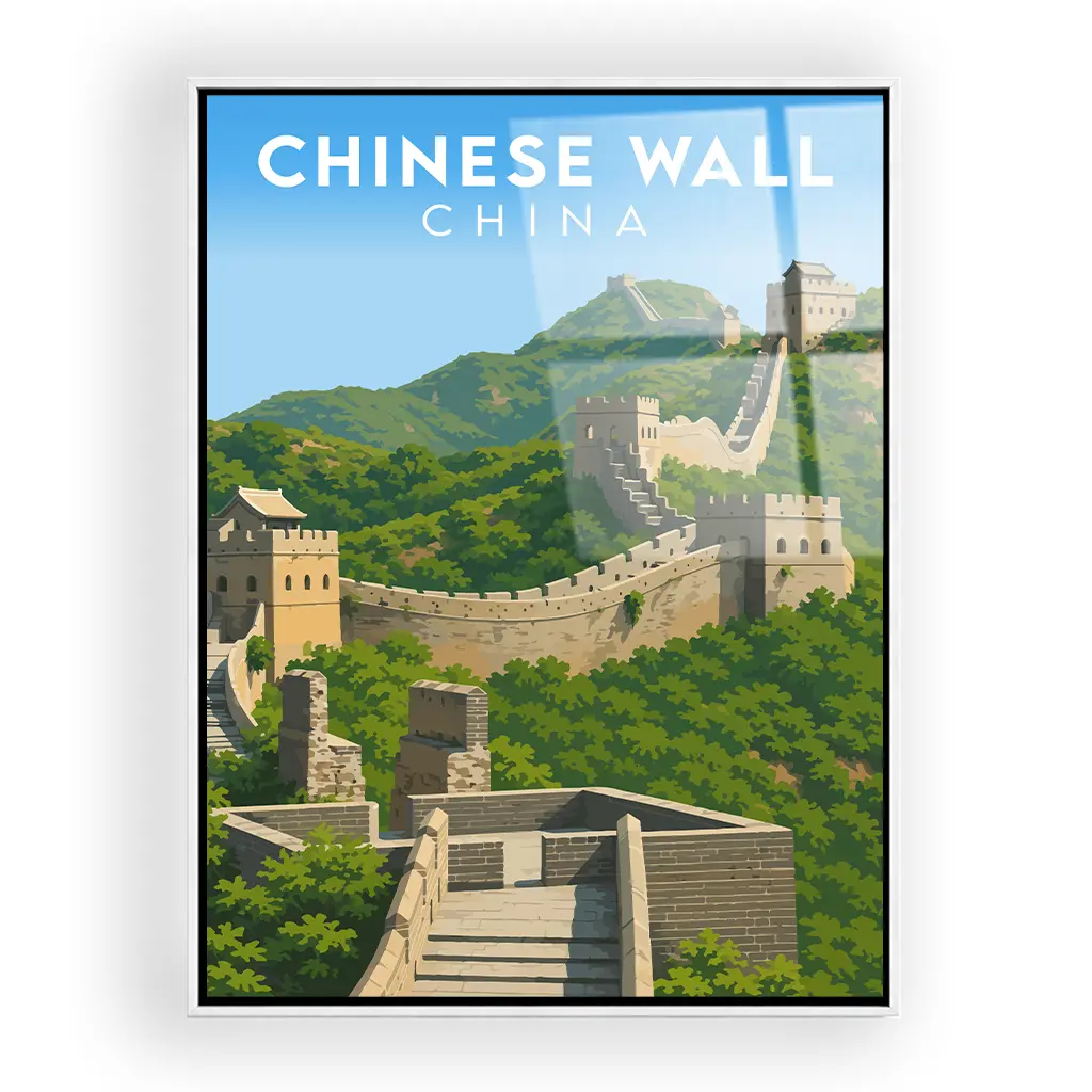chinese-wall acryl_rahmen_weiss