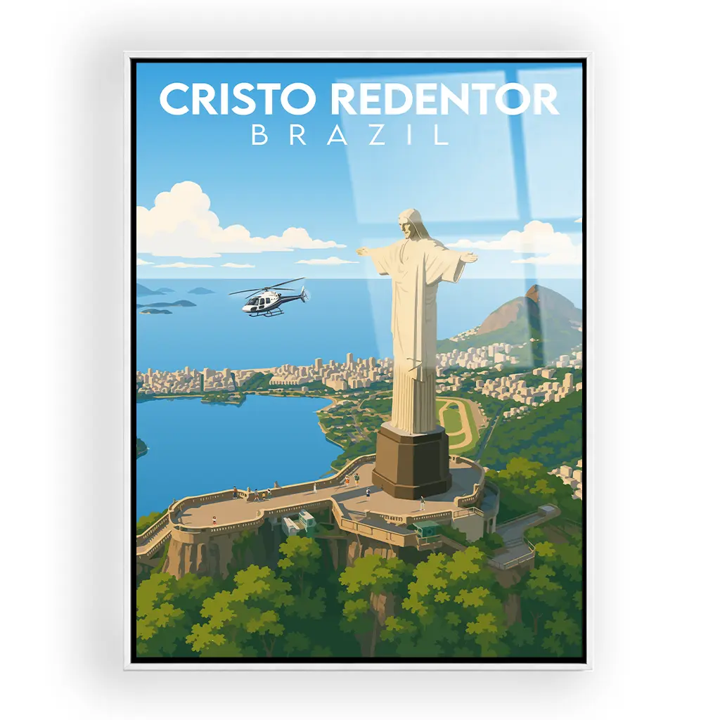christo-redentor acryl_rahmen_weiss