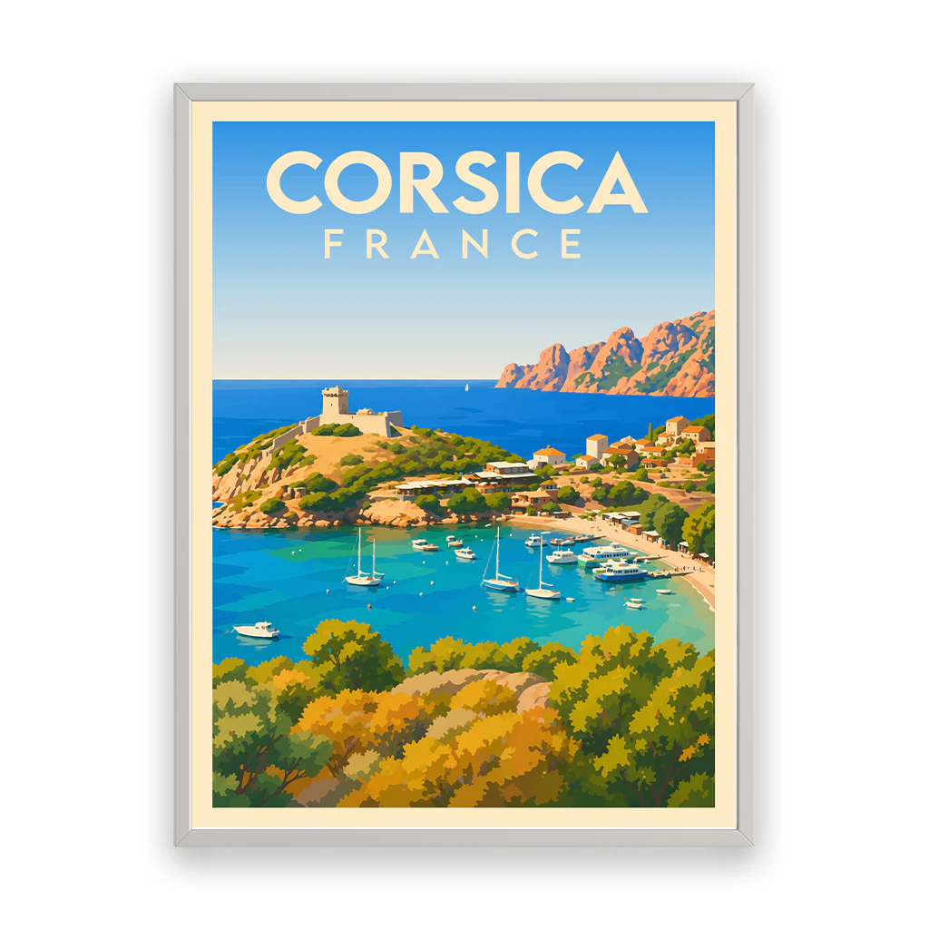 corsica poster_rahmen_weiss