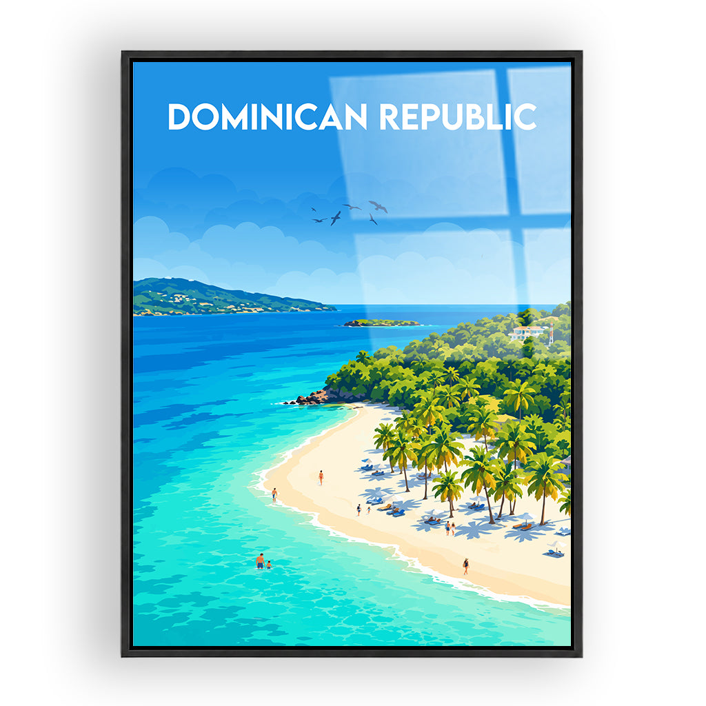 dominican-republic acryl_rahmen_schwarz