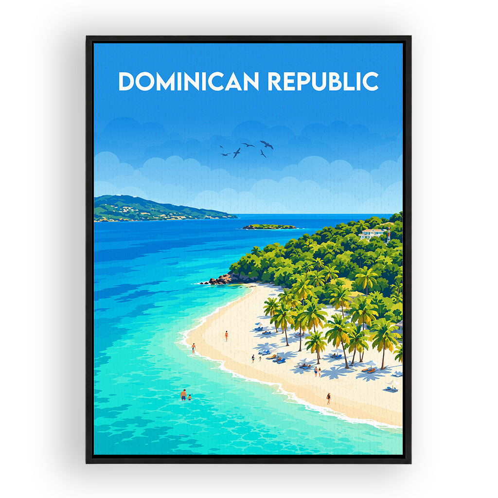 dominican-republic leinwand_rahmen_schwarz