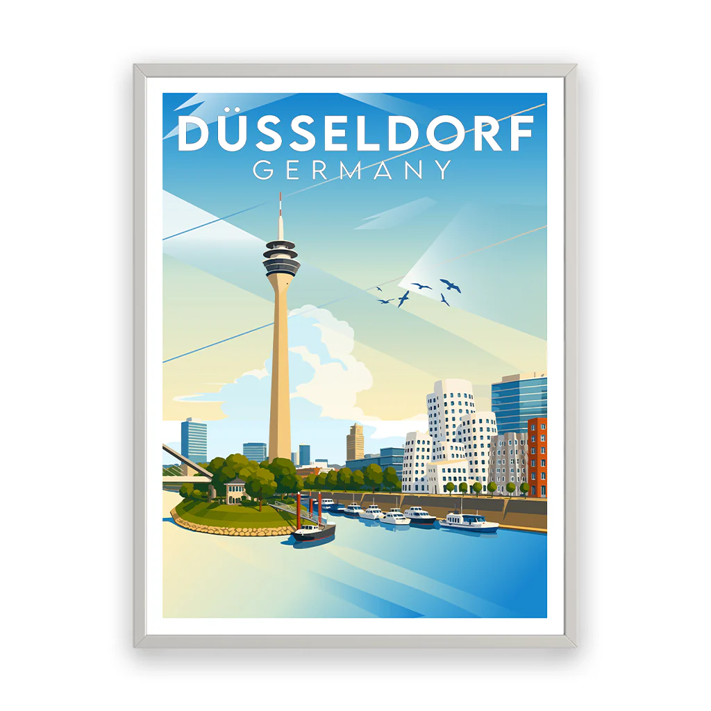 duesseldorf poster_rahmen_weiss