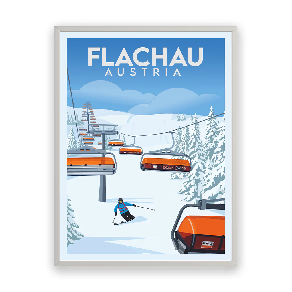 flachau poster_rahmen_weiss