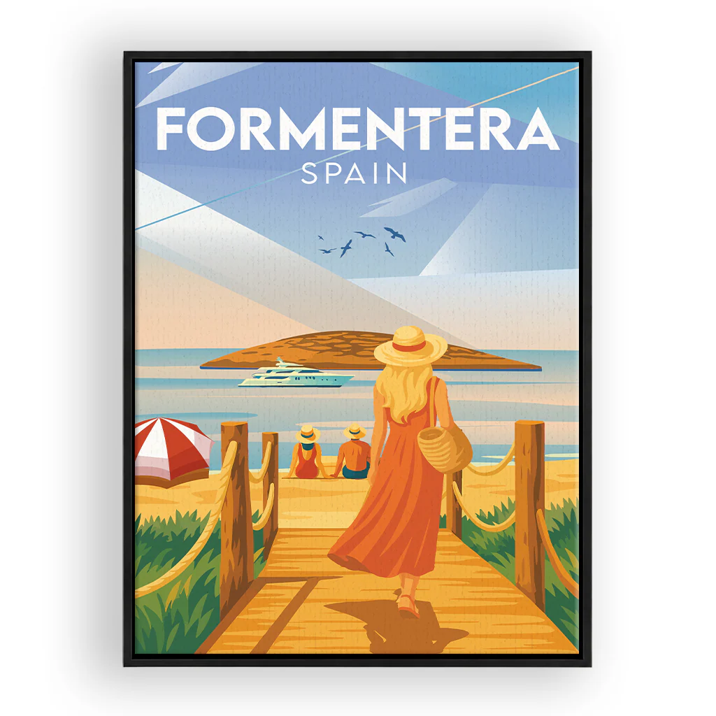 formentera leinwand_rahmen_schwarz
