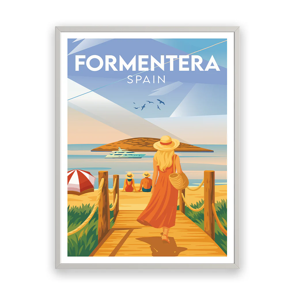 formentera poster_rahmen_weiss