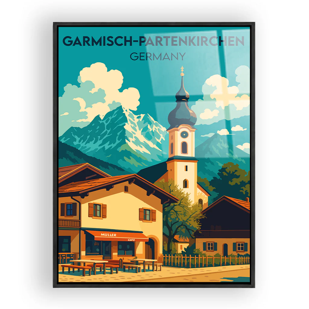 garmisch-partenkirchen acryl_rahmen_schwarz