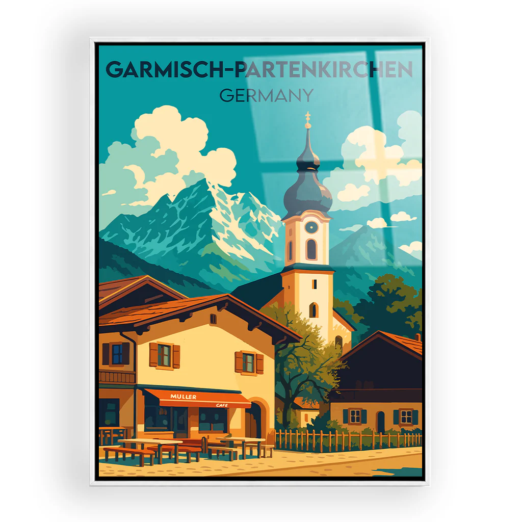 garmisch-partenkirchen acryl_rahmen_weiss