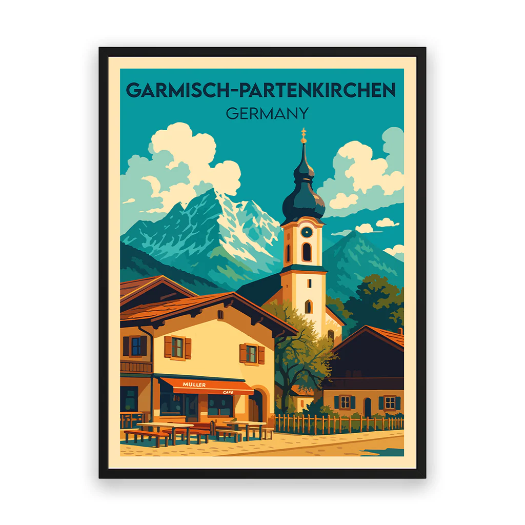 garmisch-partenkirchen poster_rahmen_schwarz