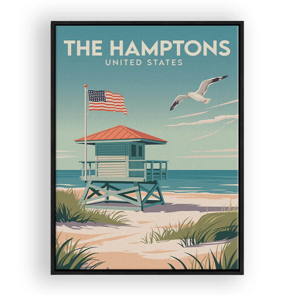 hamptons leinwand_rahmen_schwarz