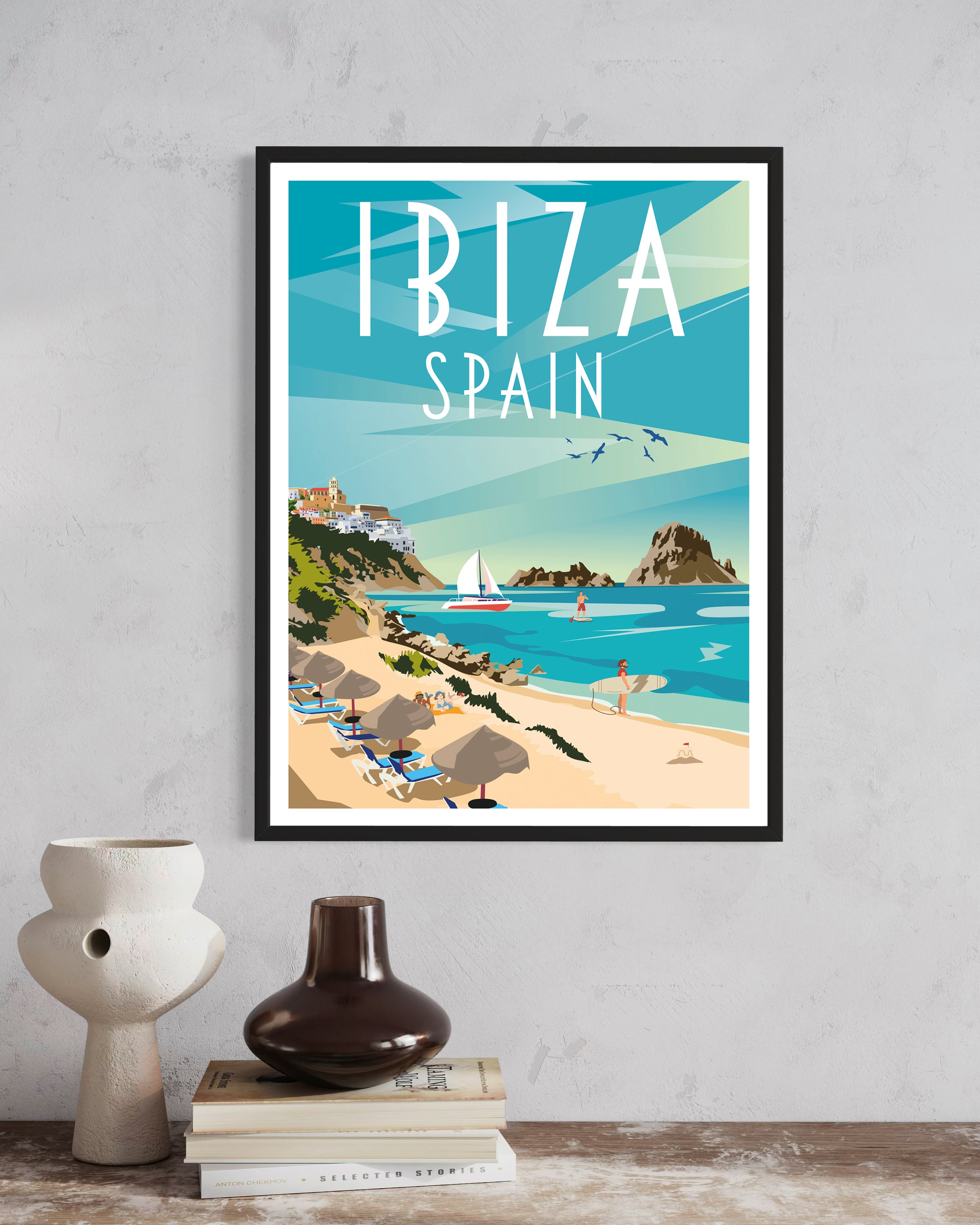 Ibiza Spanien Kunstdruck