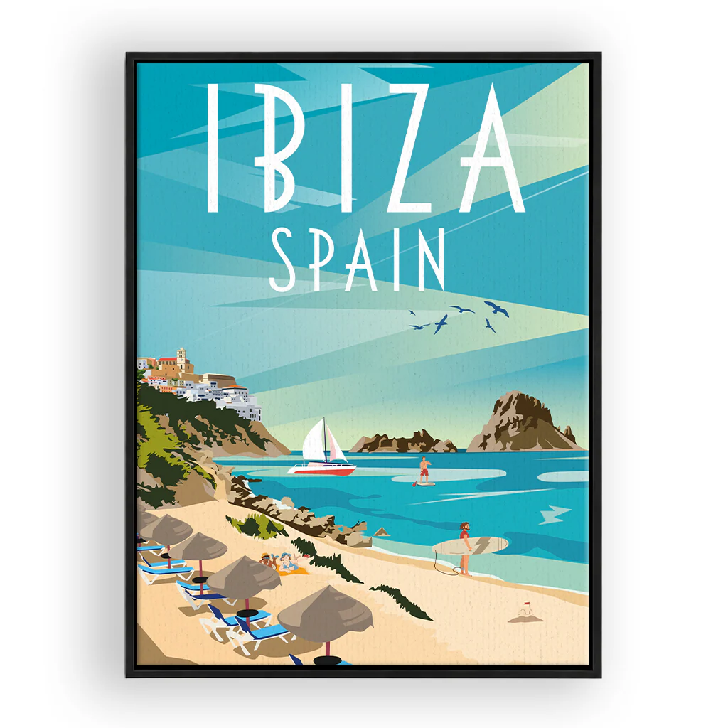 ibiza Leinwand Rahmen Schwarz