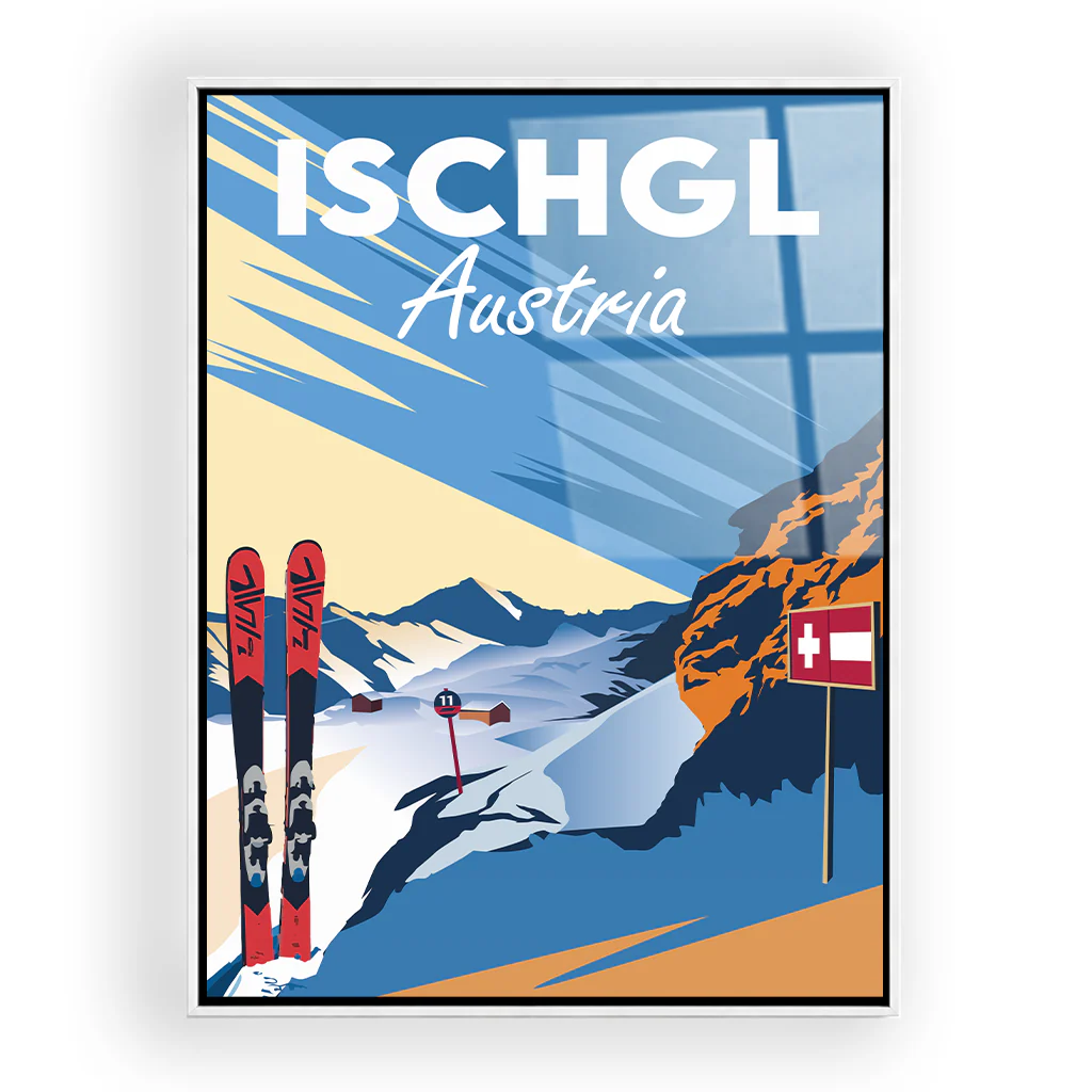 ischgl Acryl Rahmen Weiss