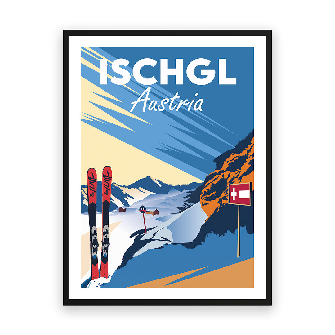 Ischgl Österreich Kunstdruck