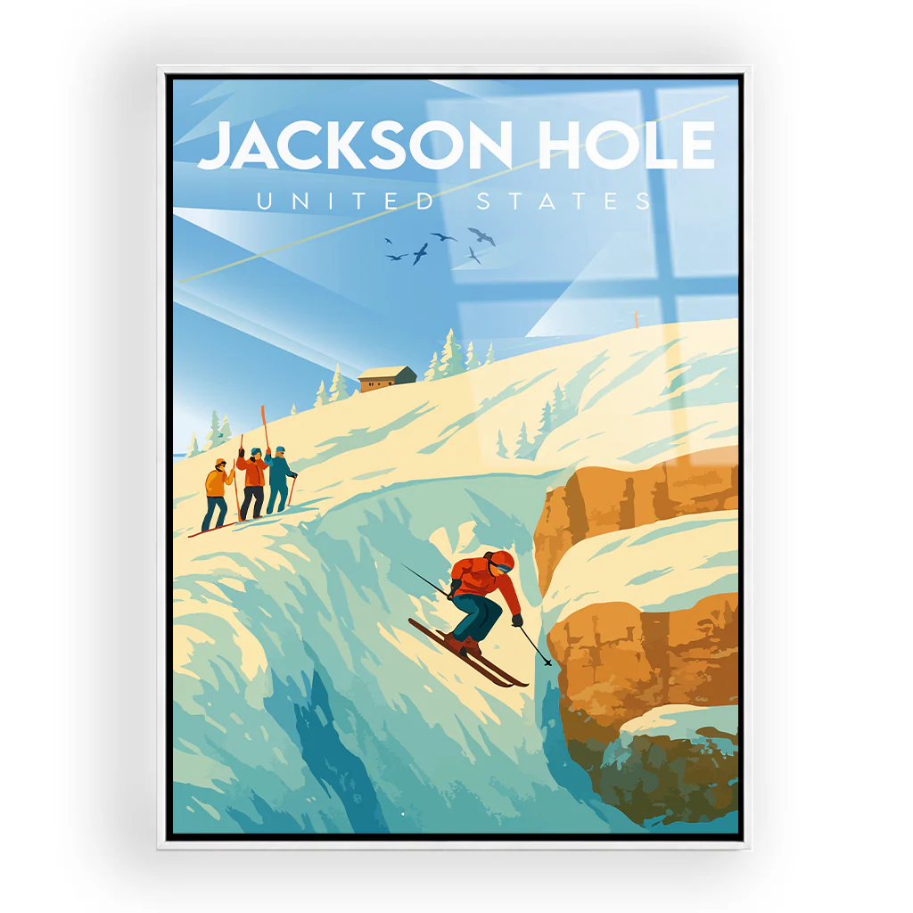 jackson-hole acryl_rahmen_weiss