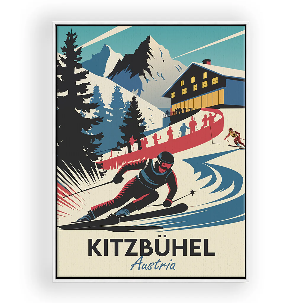 kitzbuehel Leinwand Rahmen Weiss