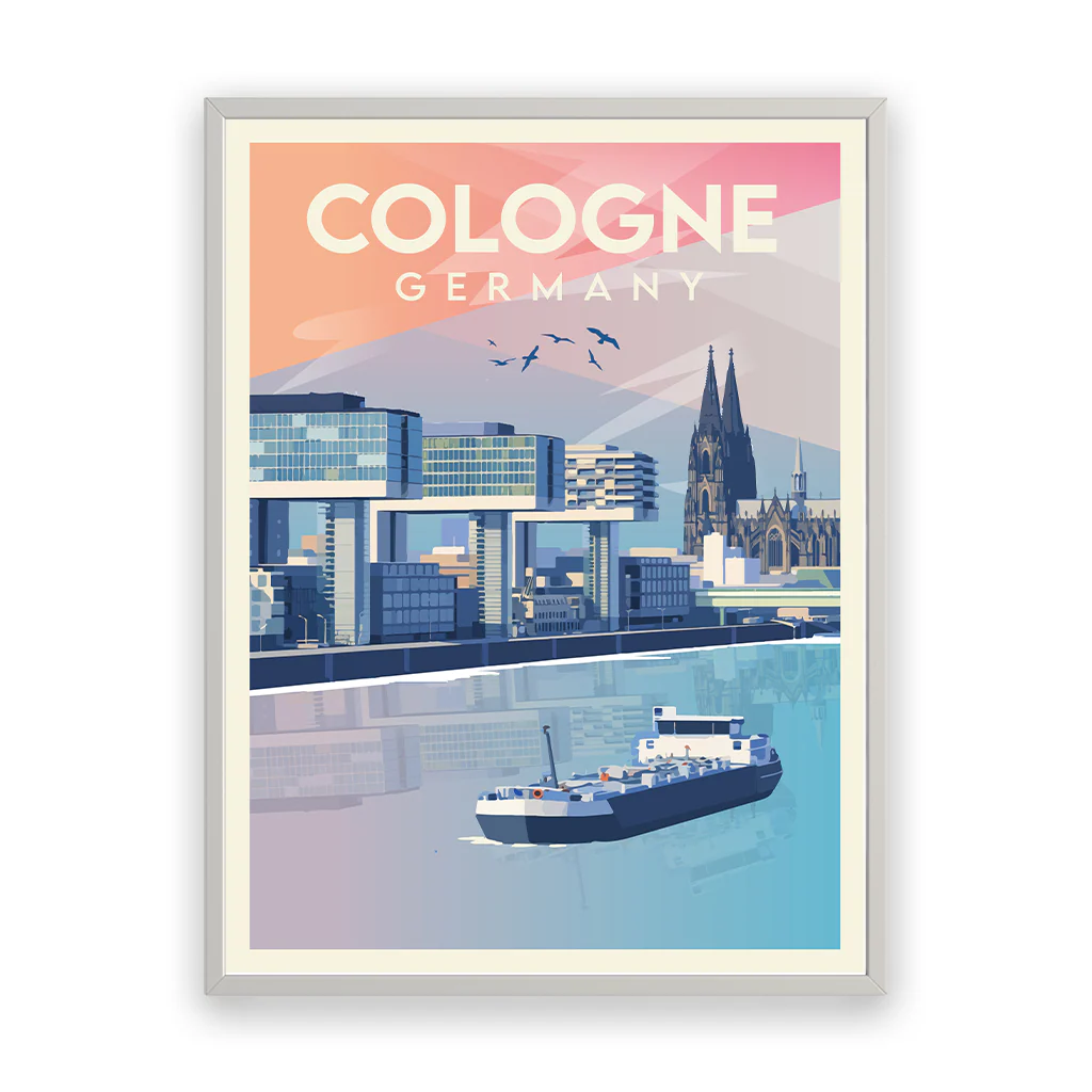 koeln poster_rahmen_weiss