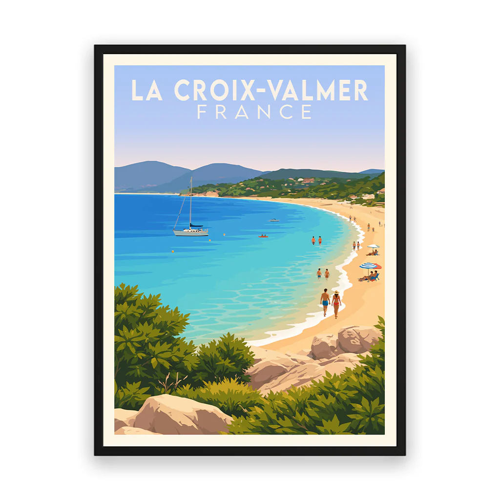 la-croix-valmer poster_rahmen_schwarz