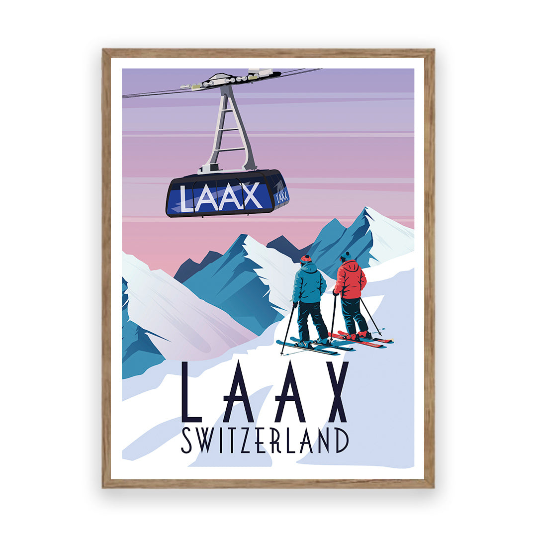 Laax Schweiz Kunstdruck