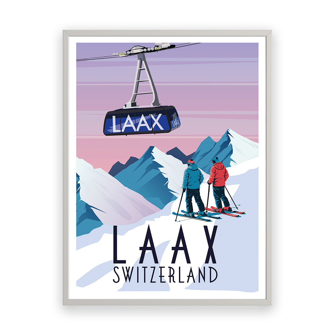 Laax Schweiz Kunstdruck