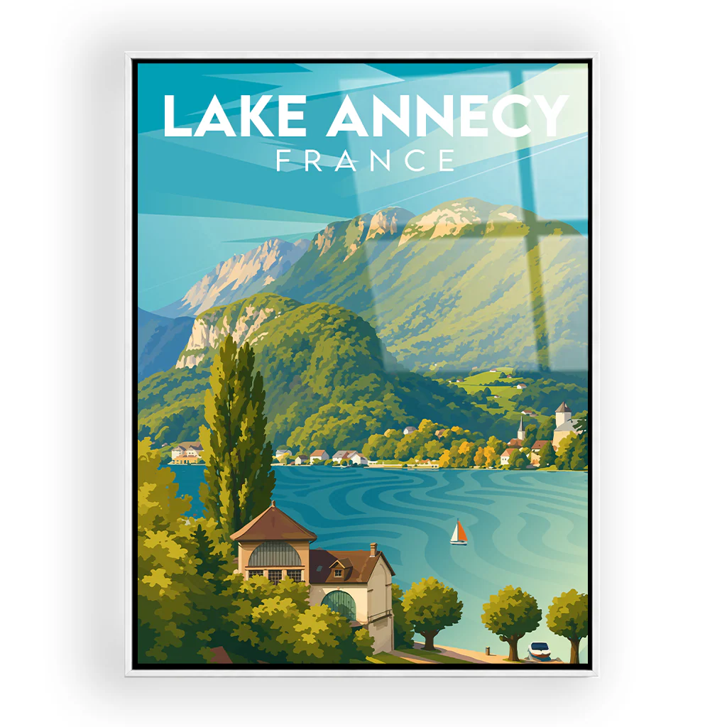 lake-annecy acryl_rahmen_weiss