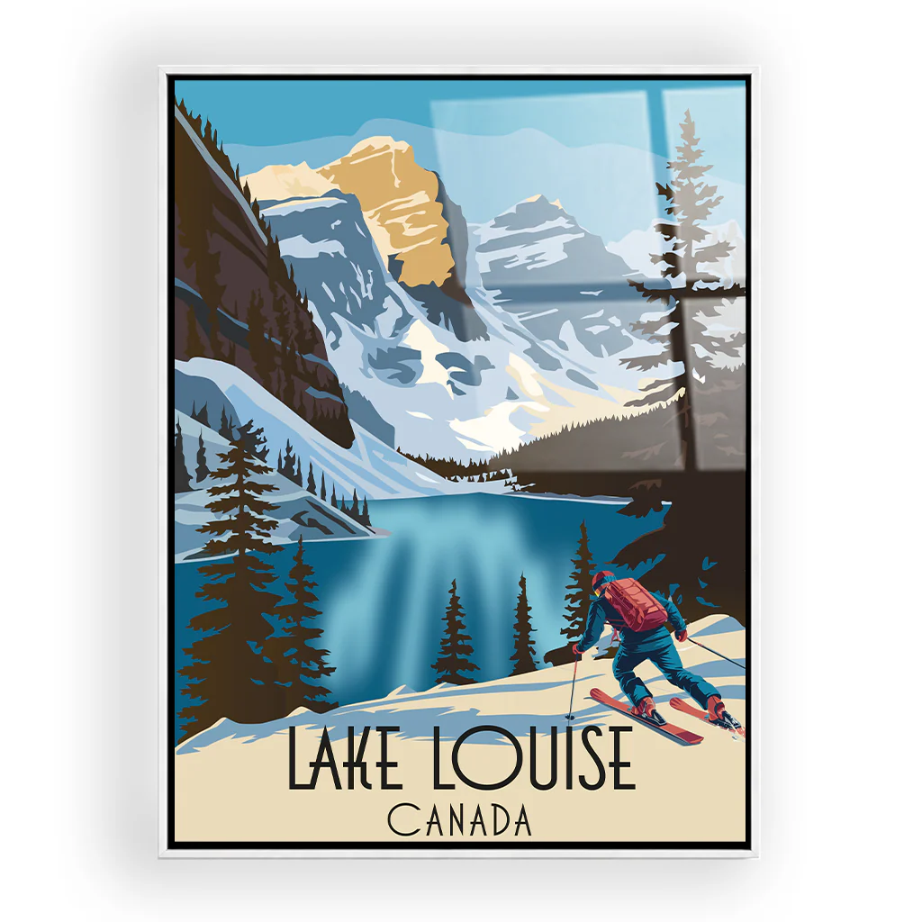 lake-louise acryl_rahmen_weiss