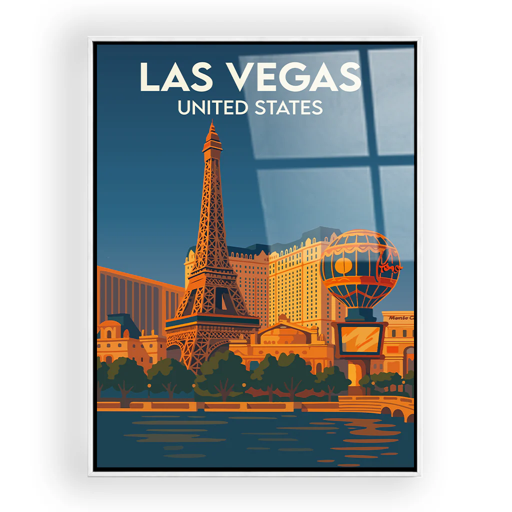 las-vegas acryl_rahmen_weiss