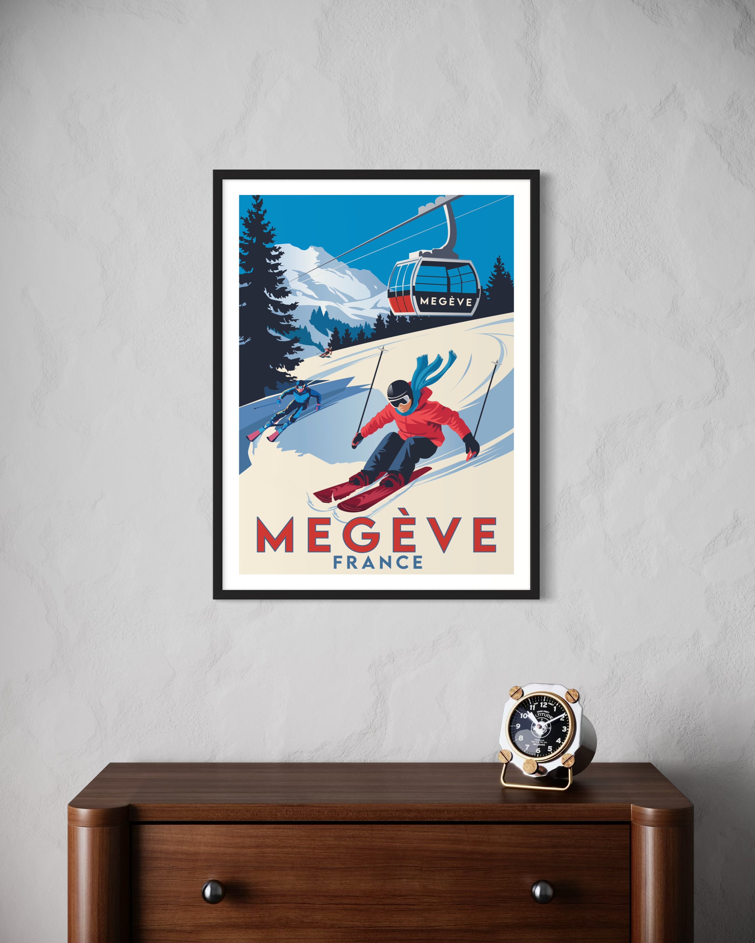 Megève Frankreich Kunstdruck