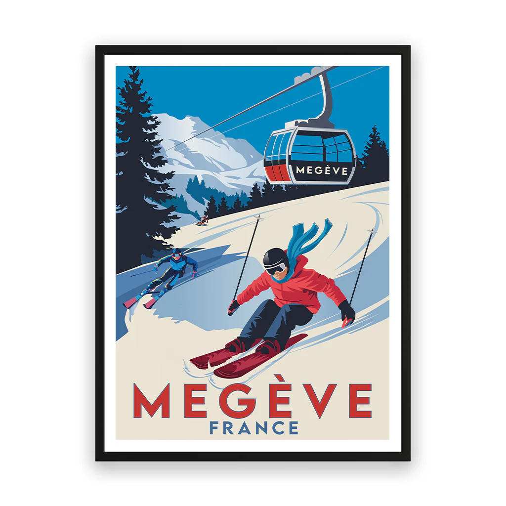megeve Poster Rahmen Schwarz