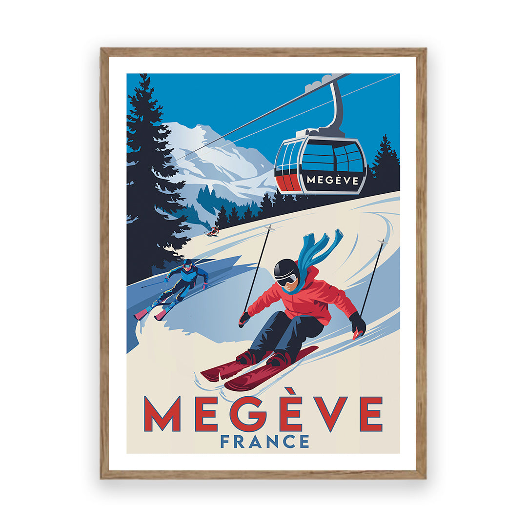 Megève Frankreich Kunstdruck