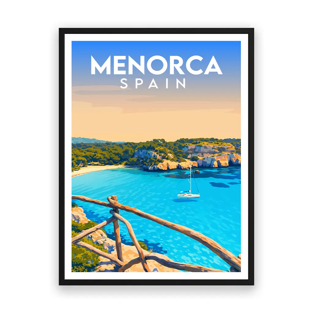 menorca poster_rahmen_schwarz