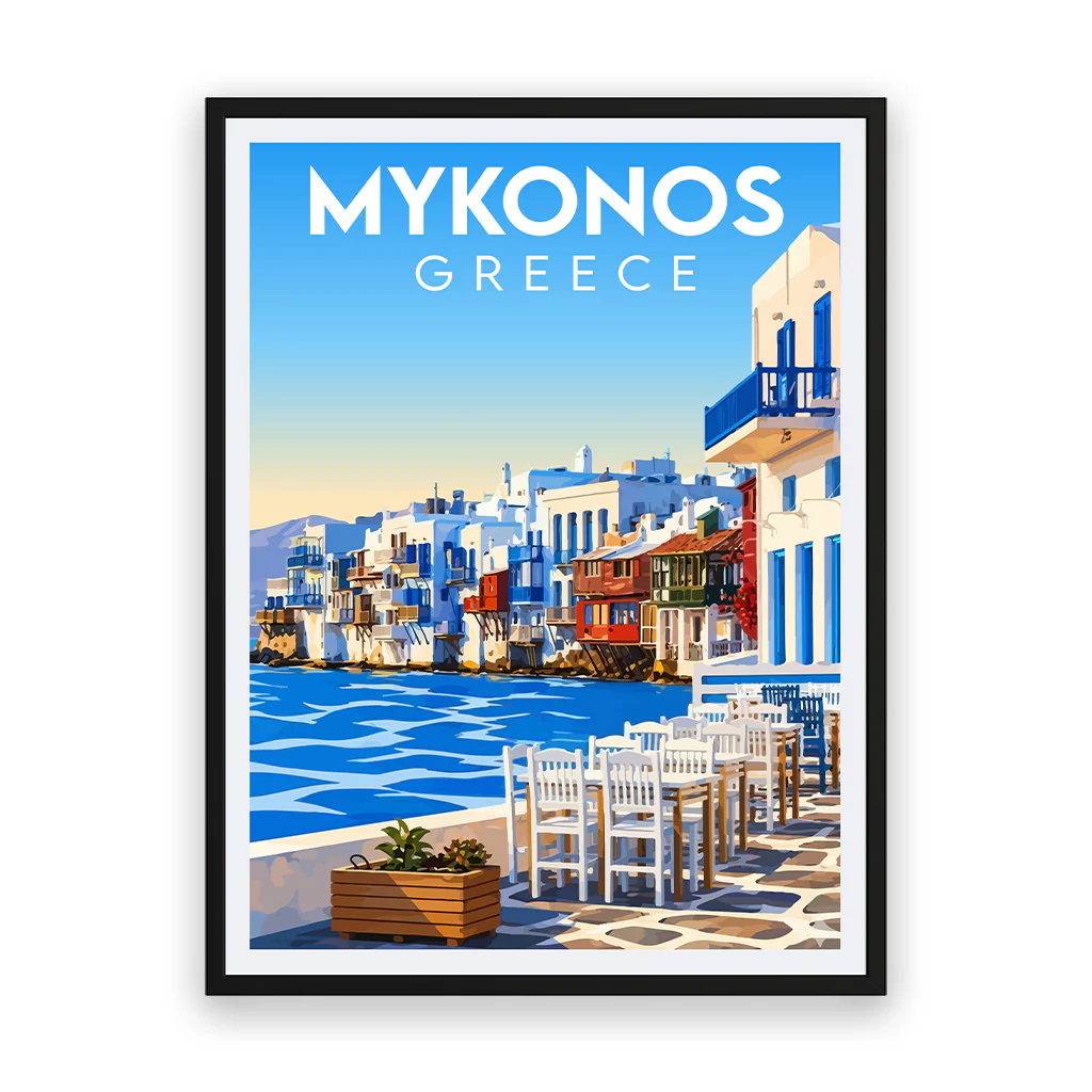 mykonos poster_rahmen_schwarz