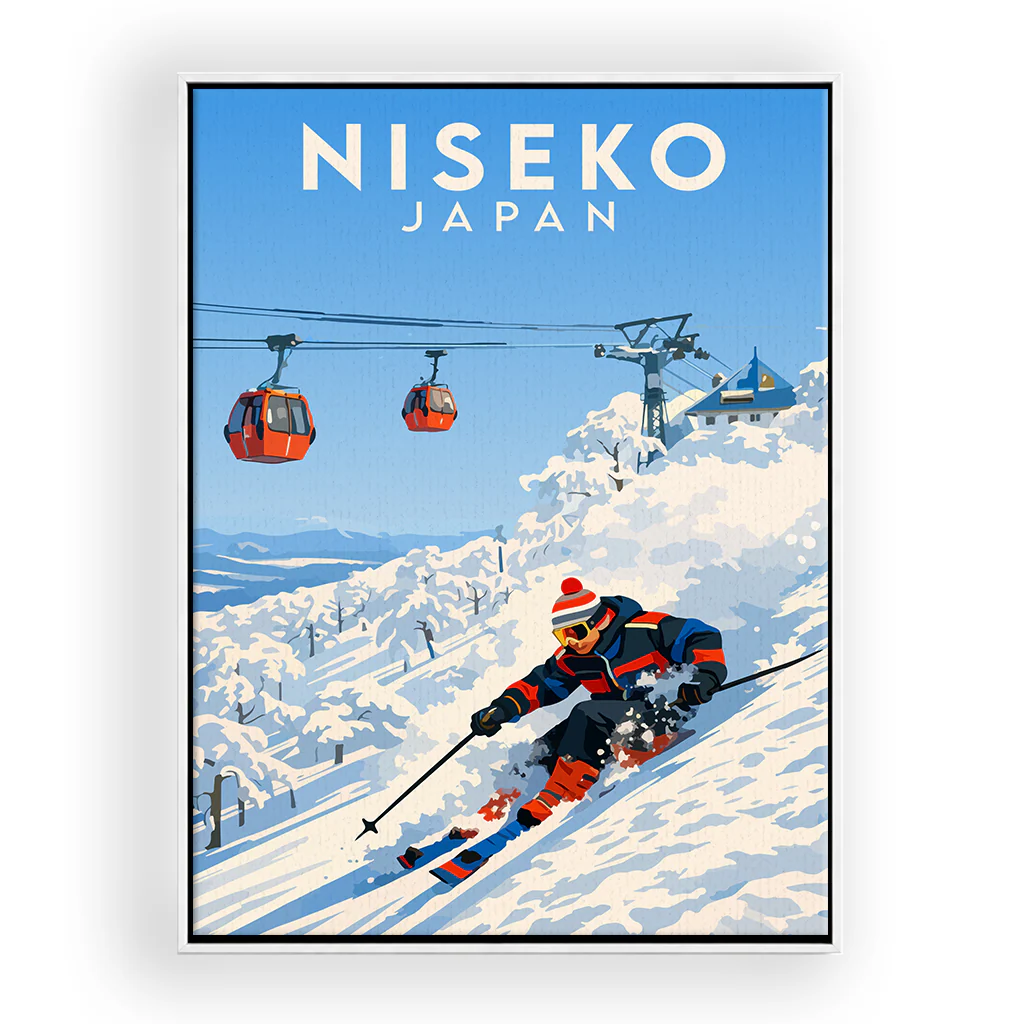 niseko leinwand_rahmen_weiss