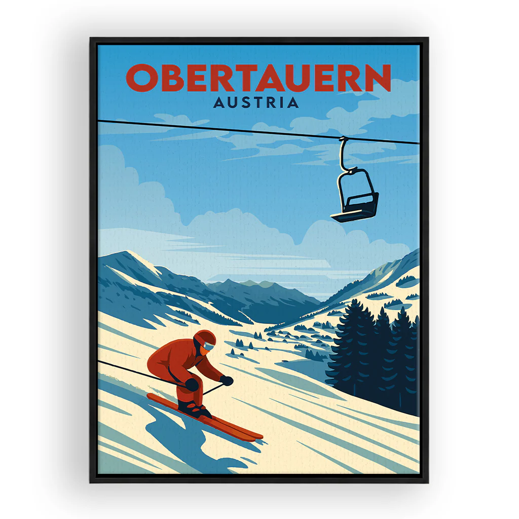 obertauern leinwand_rahmen_schwarz